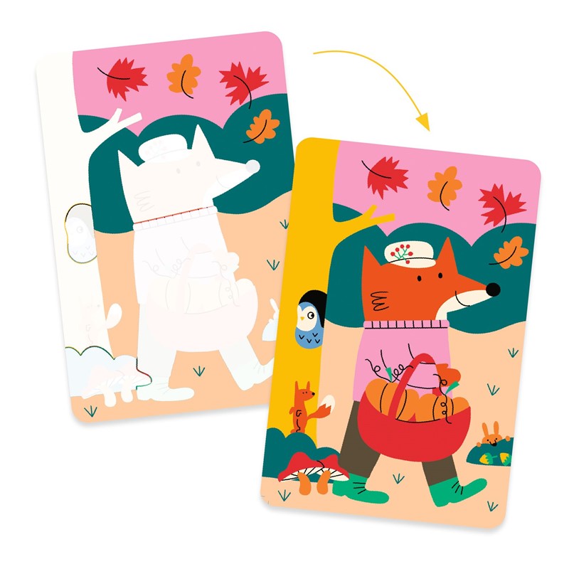 Colorea con agua mágico, 4 temporadas - Djeco