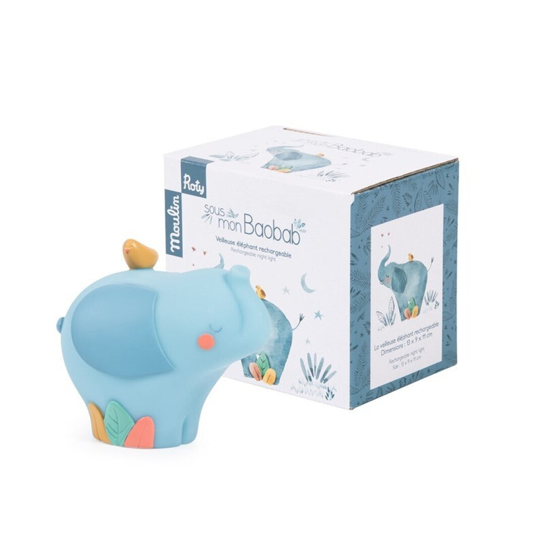 Lamparita quitamiedos elefante USB Baobab - Moulin Roty