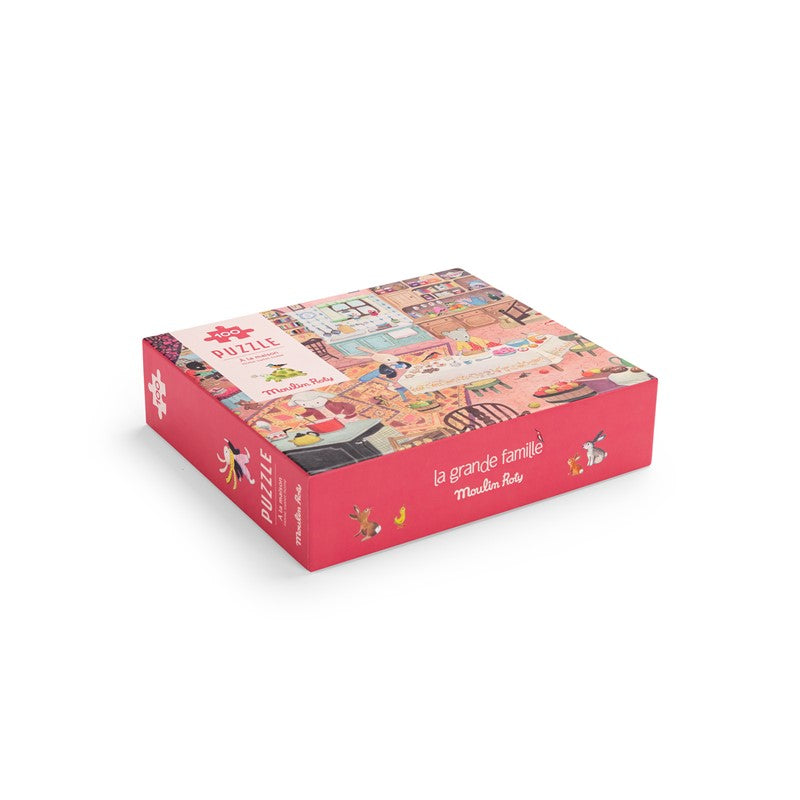 Puzzle En casa de la Gran Familia (100 piezas) - Moulin Roty