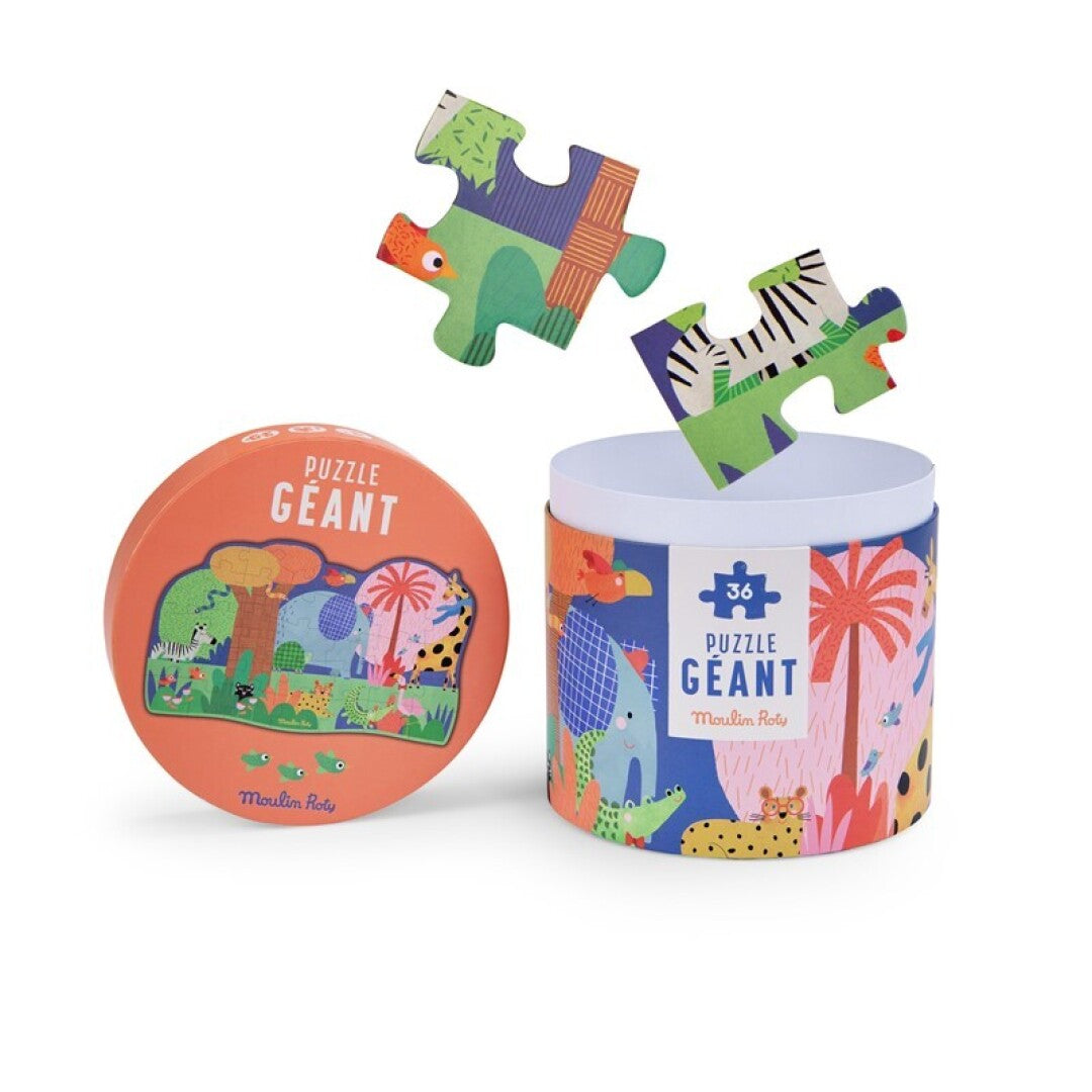 Puzzle gigante El oasis de los animales (36 piezas) - Moulin Roty