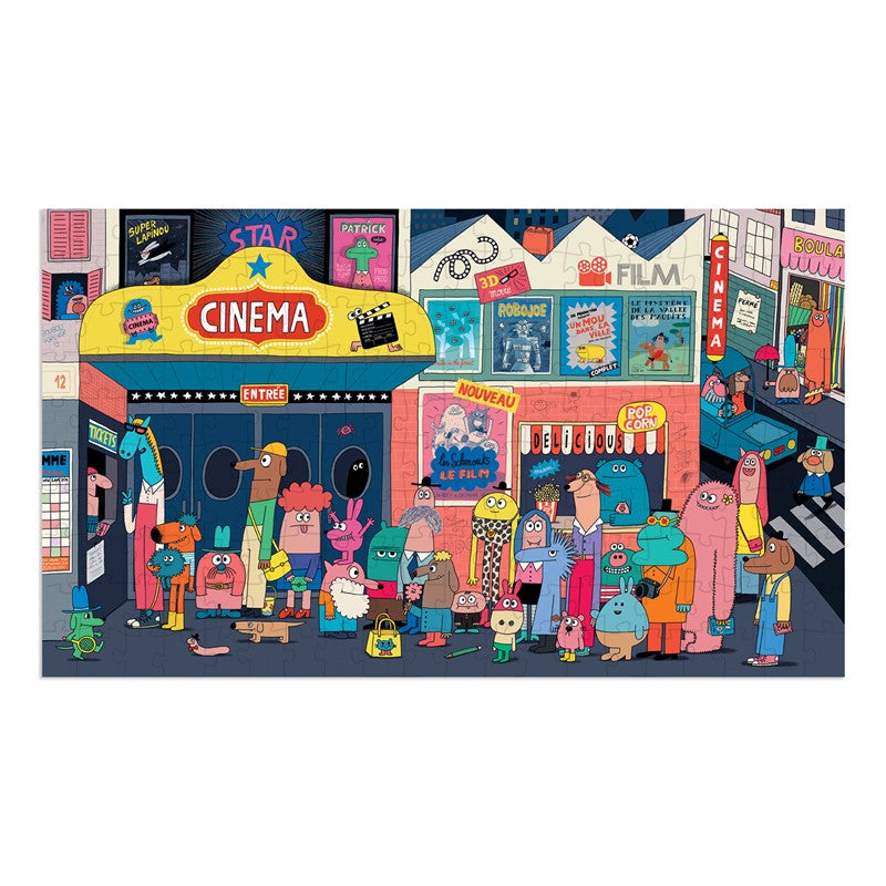 Puzzle ¡Todos al cine! (200 piezas) Schmouks - Moulin Roty