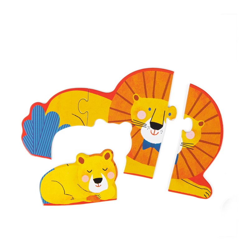 5 puzzles evolutivos Toupitis, 2 a 6 piezas - Moulin Roty