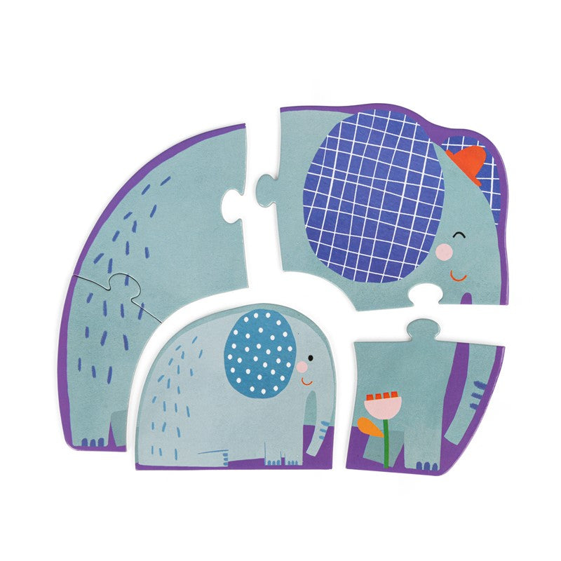 5 puzzles evolutivos Toupitis, 2 a 6 piezas - Moulin Roty