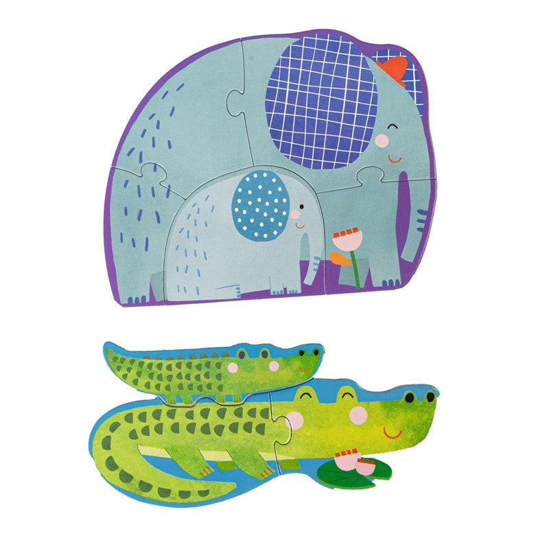 5 puzzles evolutivos Toupitis, 2 a 6 piezas - Moulin Roty