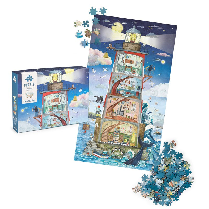 Puzzle El faro, Jardin du Molin 500 piezas - Moulin Roty