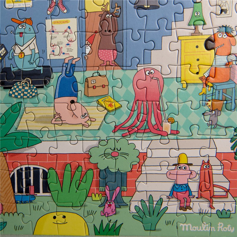 Puzzle, En casa Schmouks 500 piezas - Moulin Roty