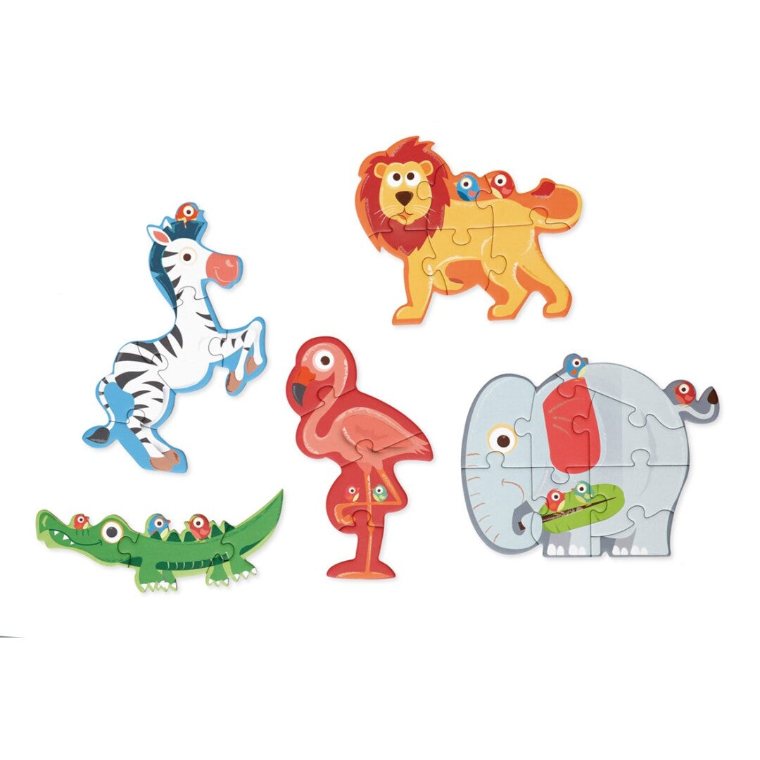 5 puzzles, Safari - Scratch