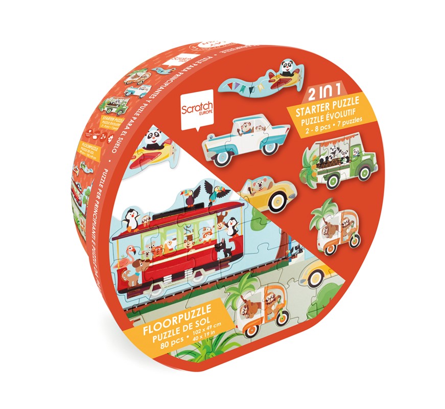 7 puzzles evolutivos, en la carretera - Scratch