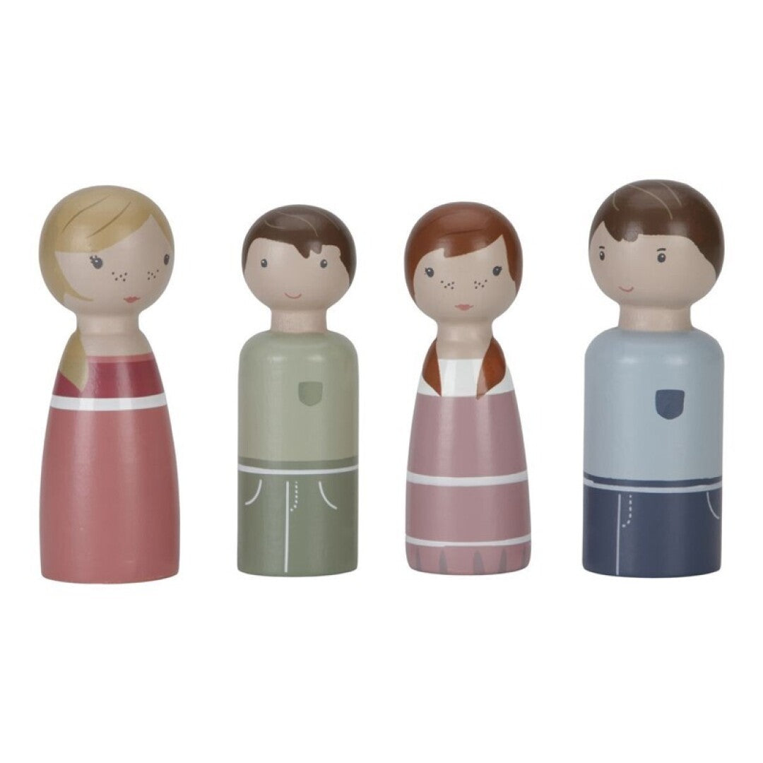 Set familia Rosa para casa de muñecas - Little Dutch
