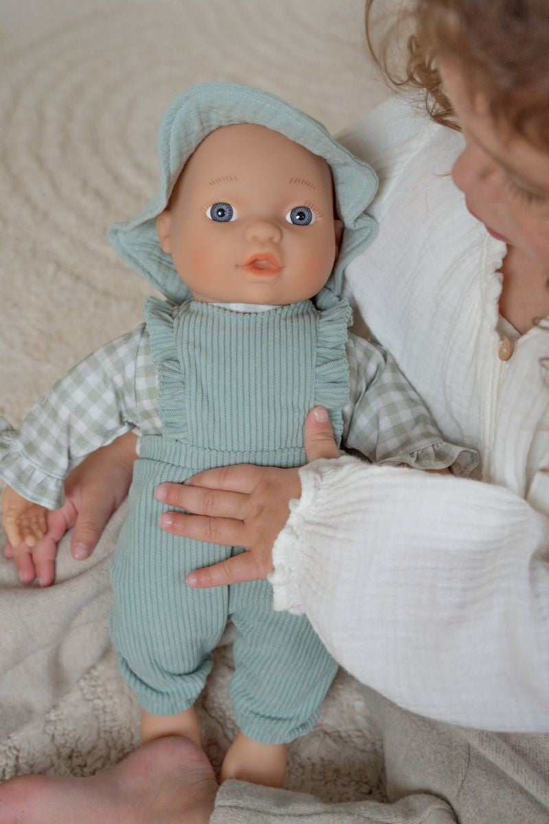 Ropita de Muñeca cuadros verde - Little Dutch