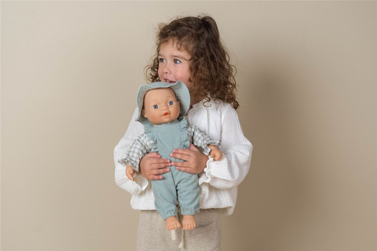 Ropita de Muñeca cuadros verde - Little Dutch