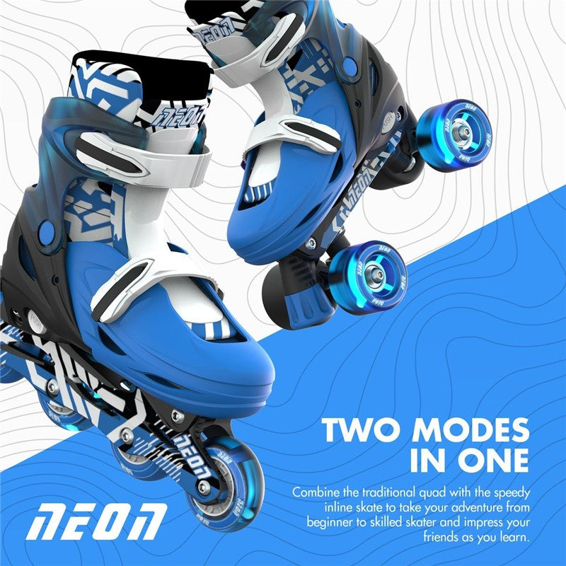 Patines combo neón Goteki azul - Yvolution