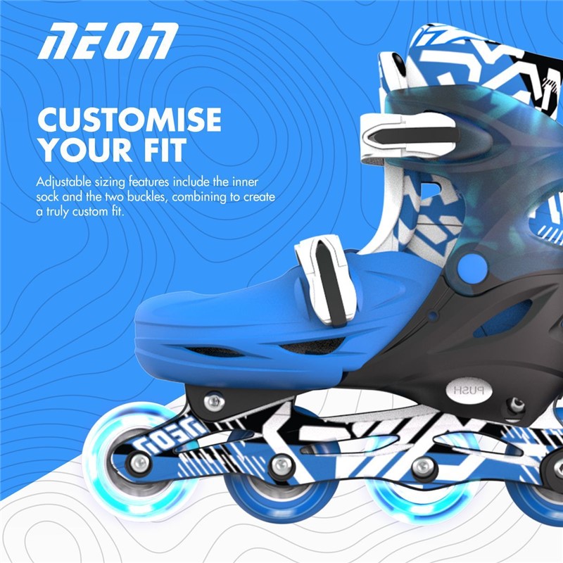 Patines combo neón Goteki azul - Yvolution