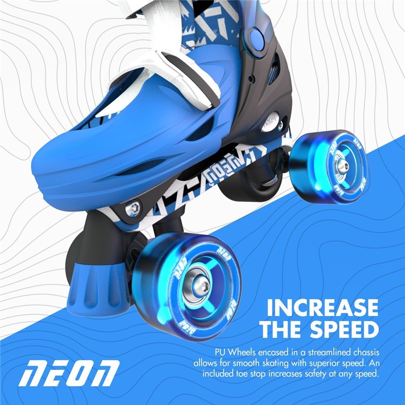 Patines combo neón Goteki azul - Yvolution