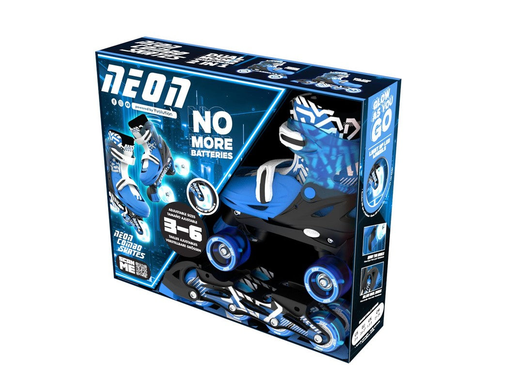 Patines combo neón Goteki azul - Yvolution