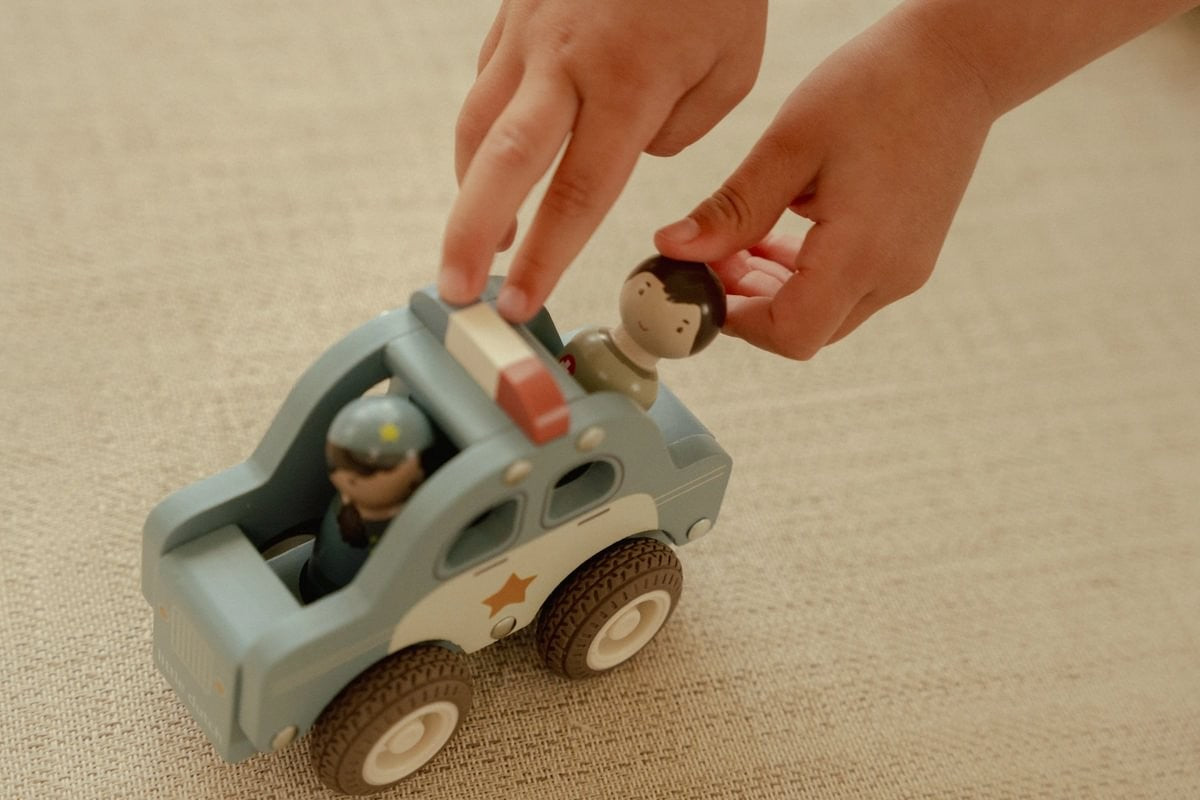 Coche de policía madera - Little Dutch