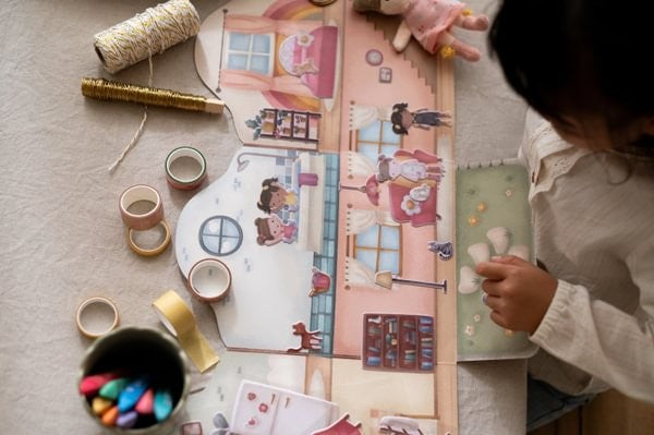 Libro pegatinas reusables, House - Little Dutch