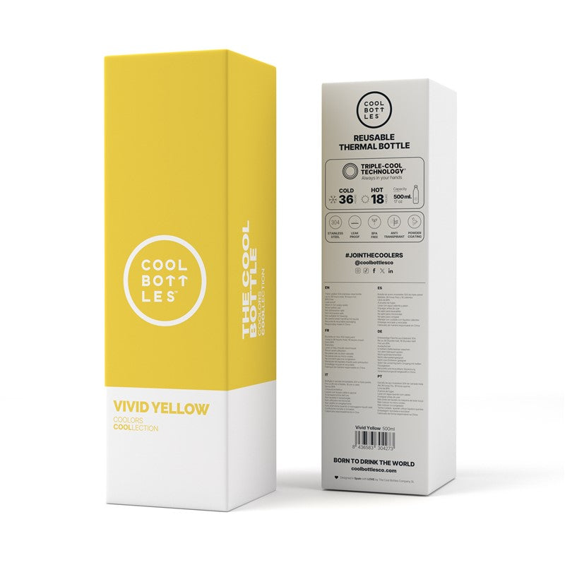 Botella de agua Vivid Yellow 500ml - Cool Bottles