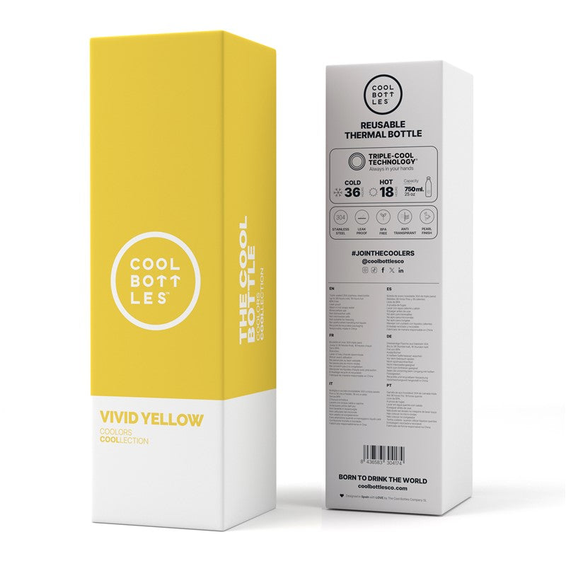 Botella de agua Vivid Yellow 750ml - Cool Bottles