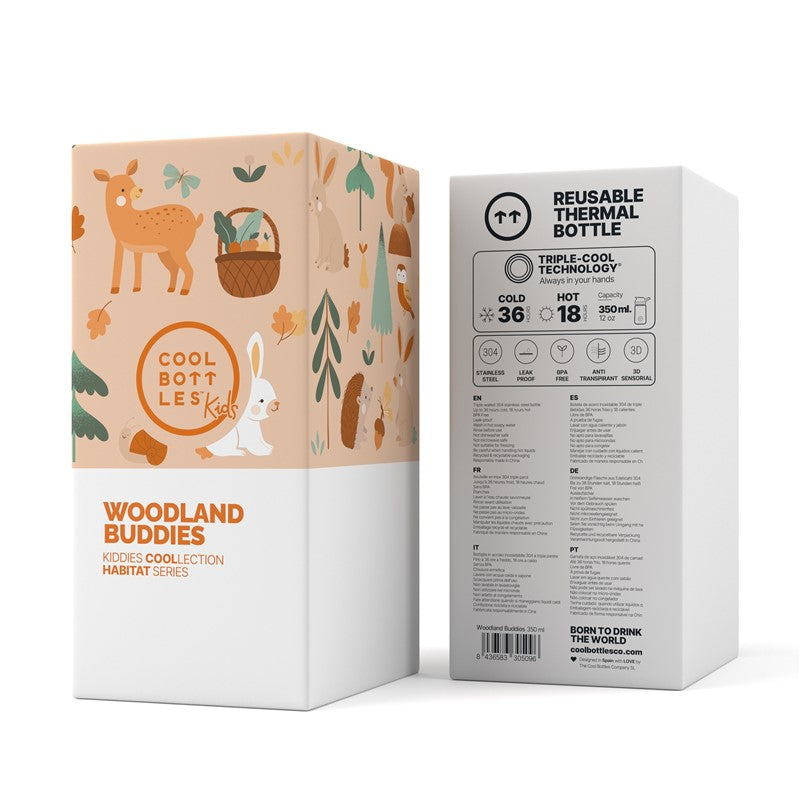 Botella de agua Woodland Buddies 350ml - Cool Bottles