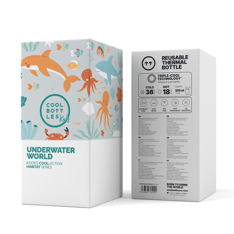 Botella de agua Underwater World 350ml - Cool Bottles