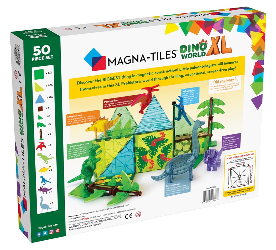Dino World XL set 50 piezas - Magna-Tiles