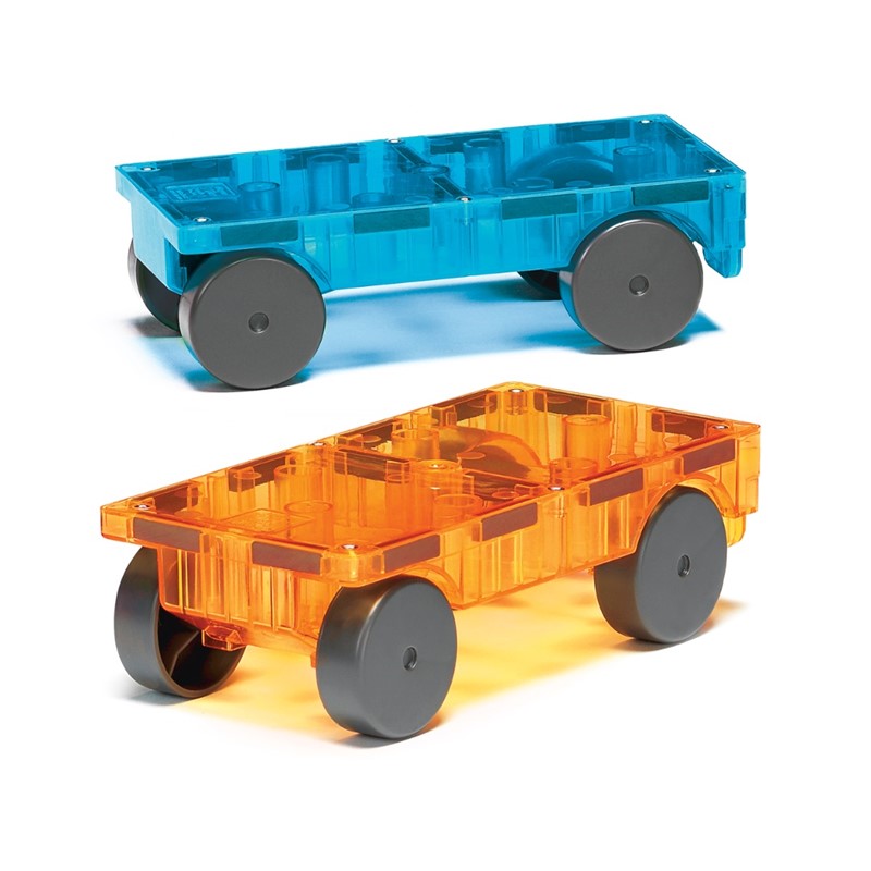 Base para coches iman, azul-naranja - Magna-Tiles