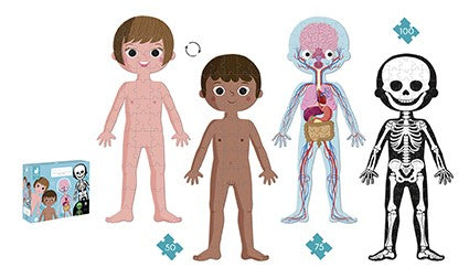 Puzzle educativo Cuerpo Humano 50,75,100 piezas - Janod