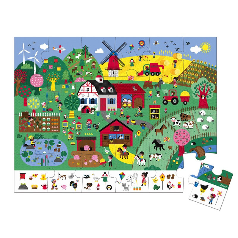 Puzzle de observación La Granja 24 piezas - Janod