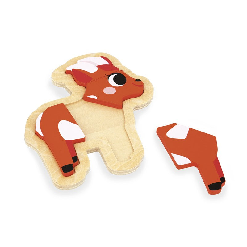 Puzzles evolutivos de madera, Granja - Janod