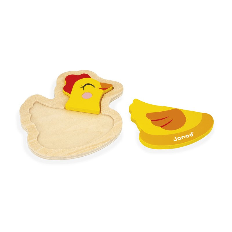 Puzzles evolutivos de madera, Granja - Janod