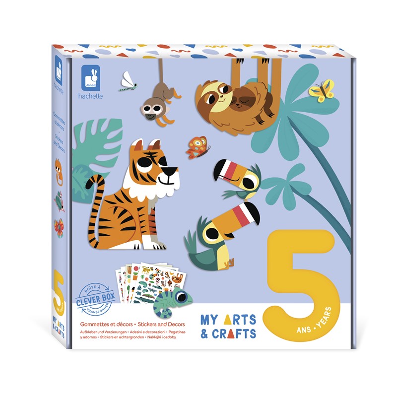 Manualidades 5 años pegatinas y adornos - Janod