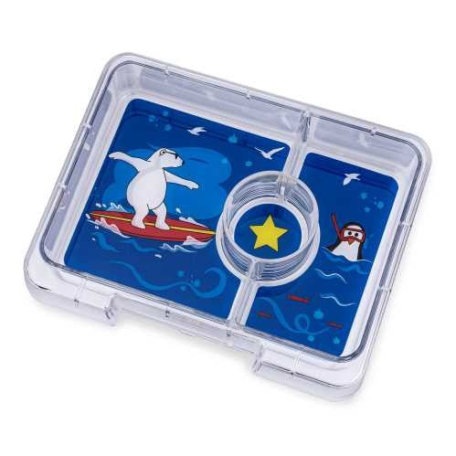 Yumbox Snack 3C SURF BLUE + POLAR BEAR