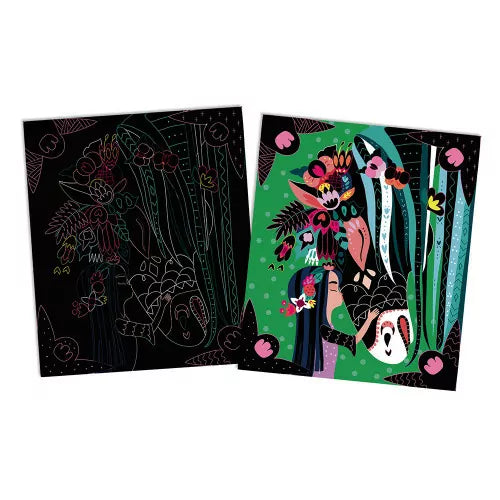 Arte scratch Caballos y unicornios - Janod