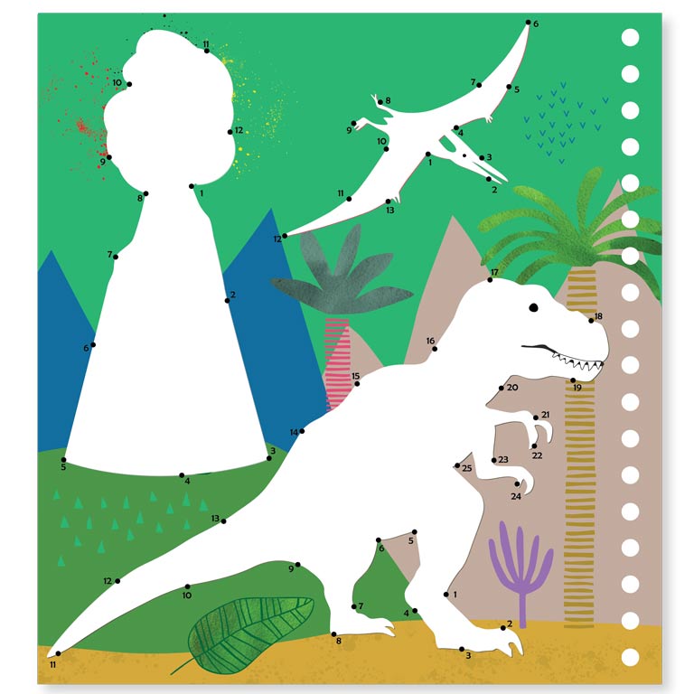 Multiplay con bolígrafo de agua mágico, Dinosaurios - Floss & Rock