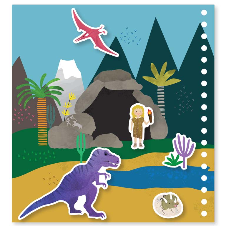 Multiplay con bolígrafo de agua mágico, Dinosaurios - Floss & Rock