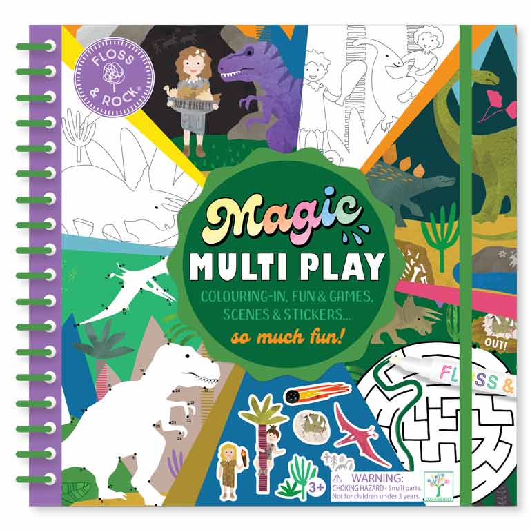 Multiplay con bolígrafo de agua mágico, Dinosaurios - Floss & Rock