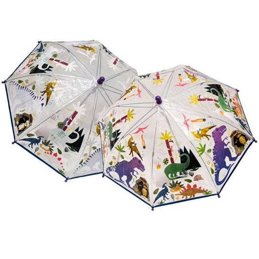 Paraguas cambia de color, Dino transparente - Floss & Rock