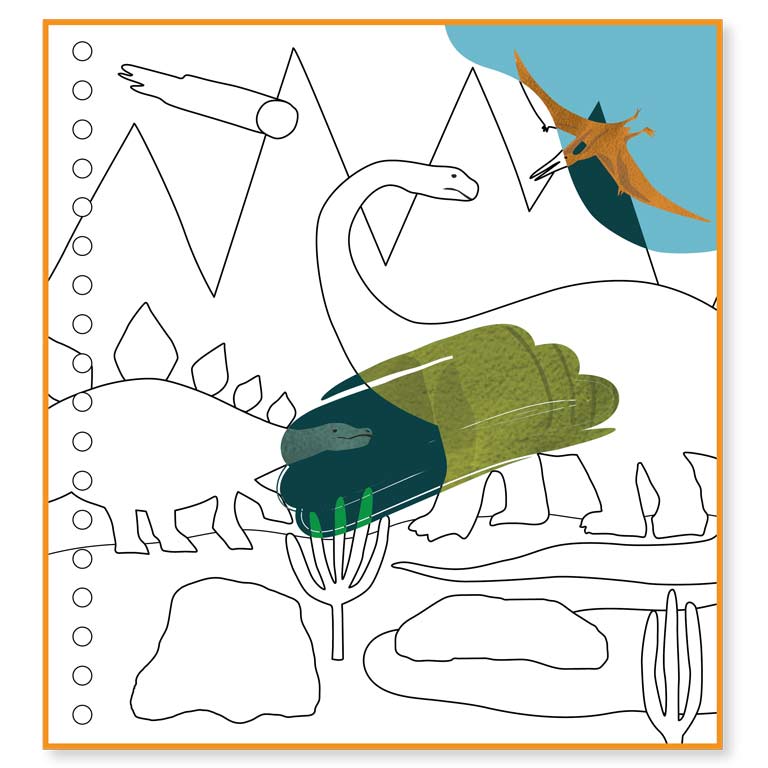 Multiplay con bolígrafo de agua mágico, Dinosaurios - Floss & Rock