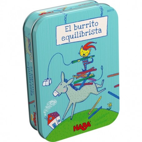 El burrito equilibrista, juego de lata - Haba
