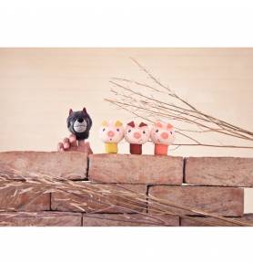 Marionetas de dedo El Lobo y los 3 cerditos - Lilliputiens