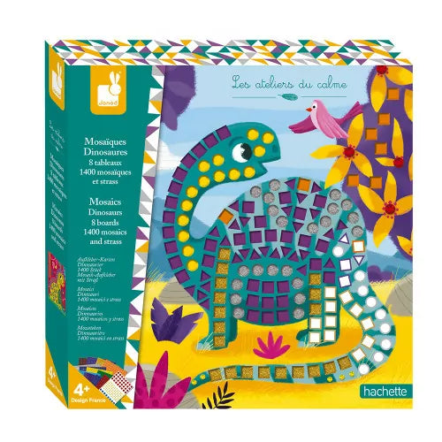 Tarjetas decorables Mosaicos dinosaurios - Janod