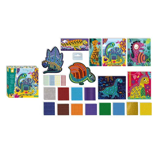 Tarjetas decorables Mosaicos dinosaurios - Janod