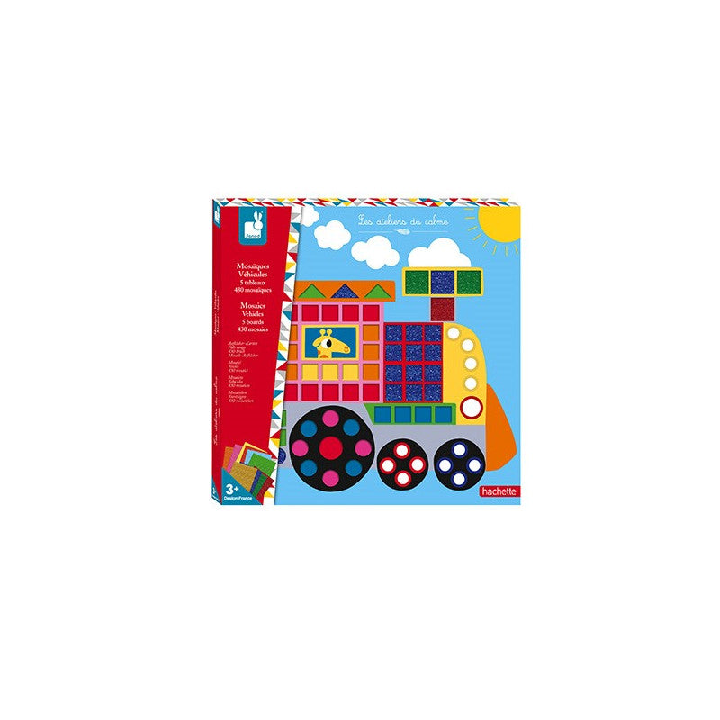 Tarjetas decorables Mosaicos vehículos - Janod