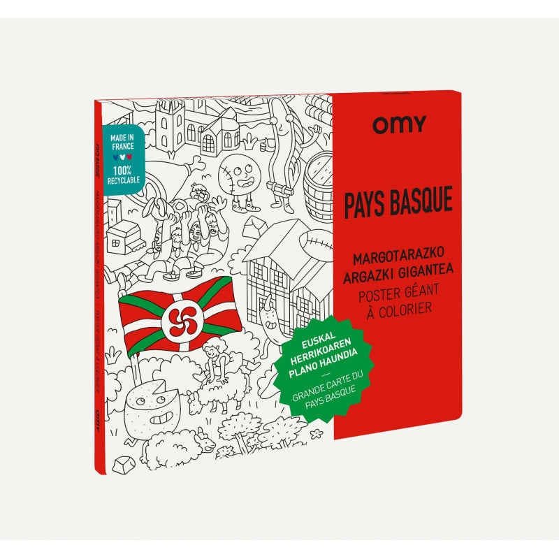 Poster XL País Vasco para colorear - OMY