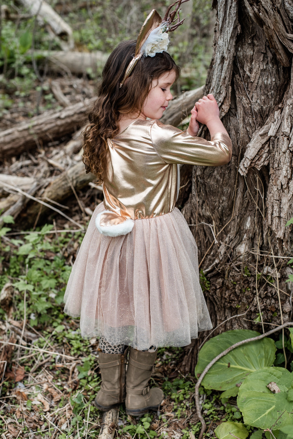 Vestido reno, talla 3-4 años