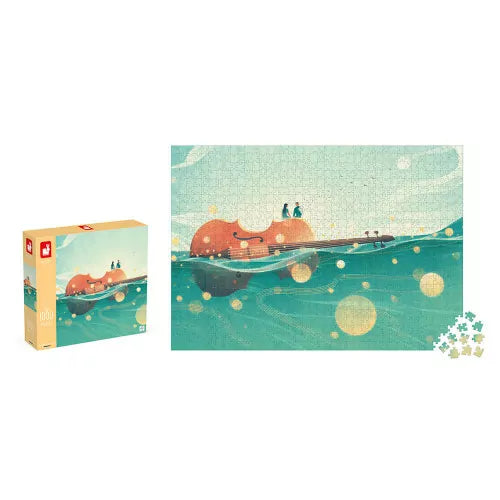Puzzle Romance en el mar 1000 piezas - Janod