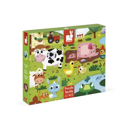 Puzzle táctil Los animales de la granja 20 piezas - Janod