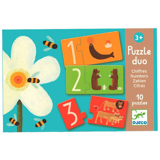 Puzzle dúo Números, educativo - Djeco