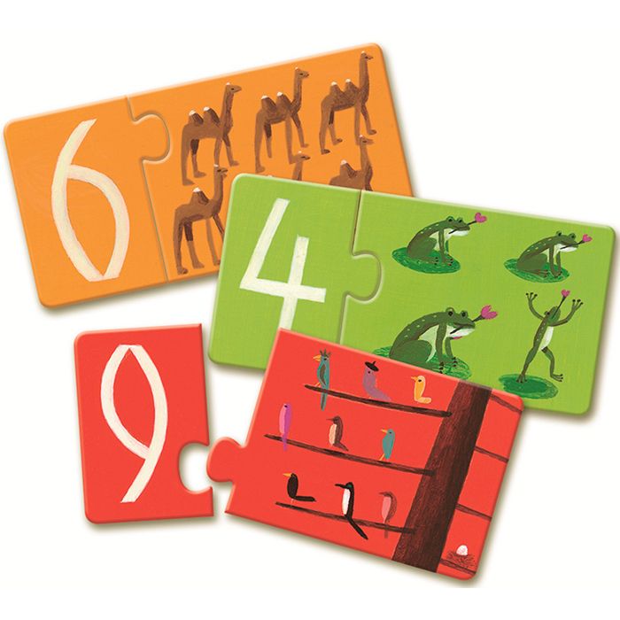 Puzzle dúo Números, educativo - Djeco